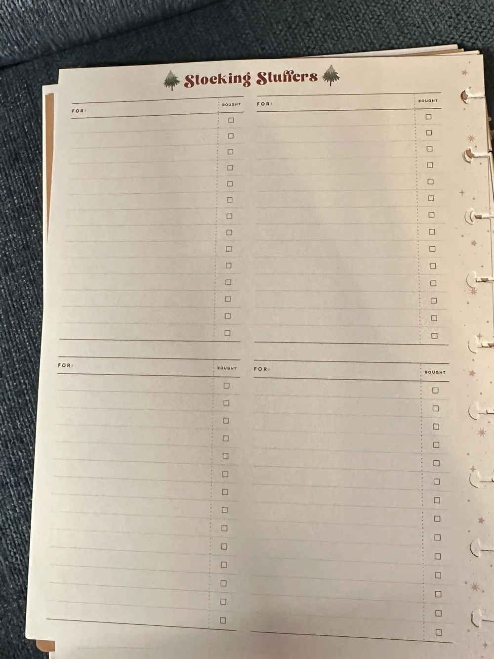 Happy Planner Red & Green Woodland Seasons Holiday Extension